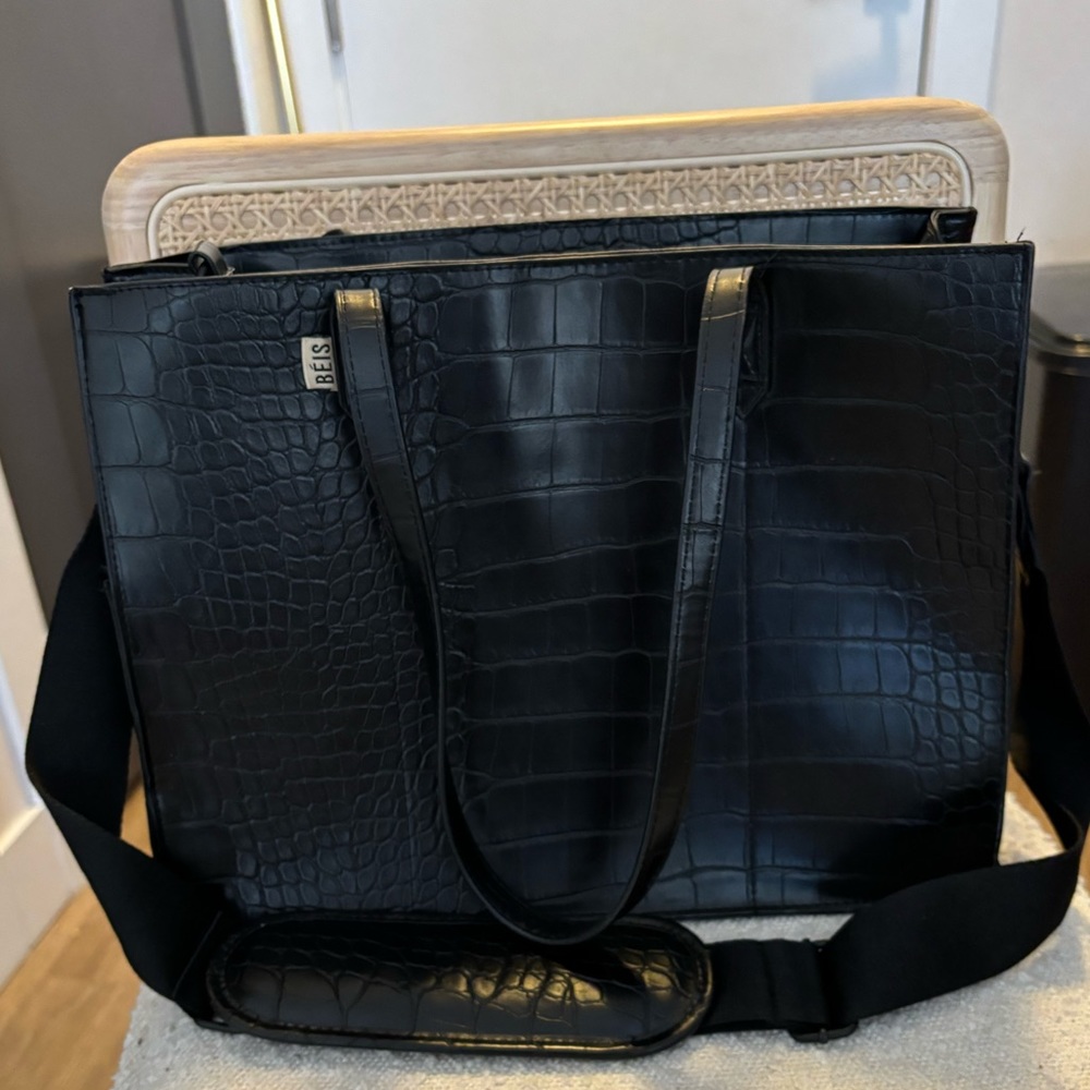 BEIS TOTE BLACK CROC